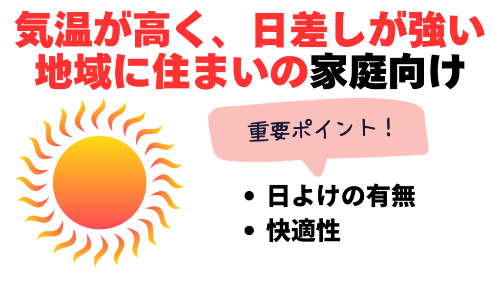 気温高い
日差し強い
おすすめ
ジュニアシート
