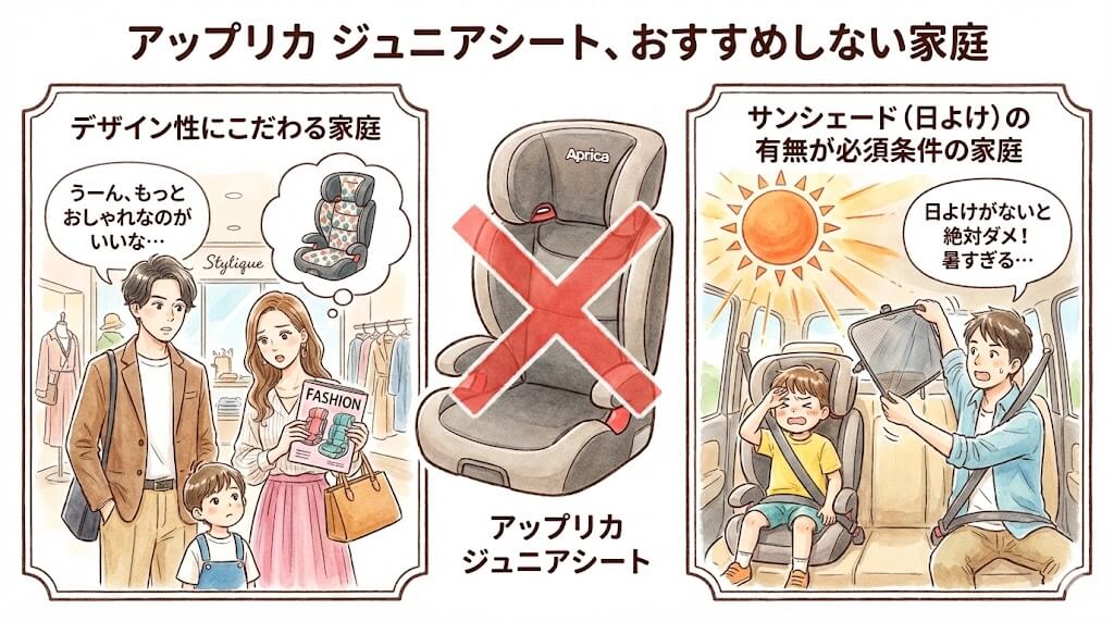 アップリカ
おすすめしない 
ジュニアシート