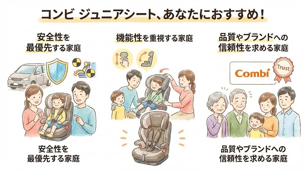コンビ 
おすすめ 
ジュニアシート