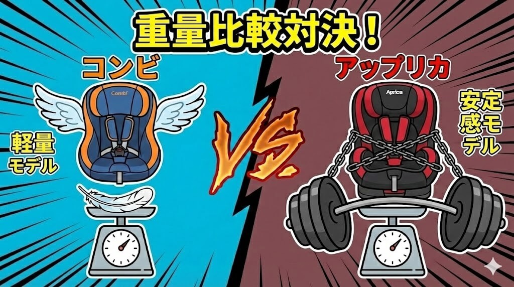 コンビ
アップリカ
ジュニアシート
重量
比較