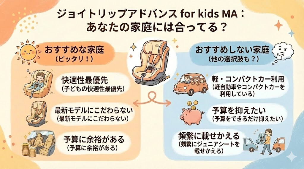 ジョイトリップアドバンス for kids MA
おすすめする家庭
おすすめしない家庭