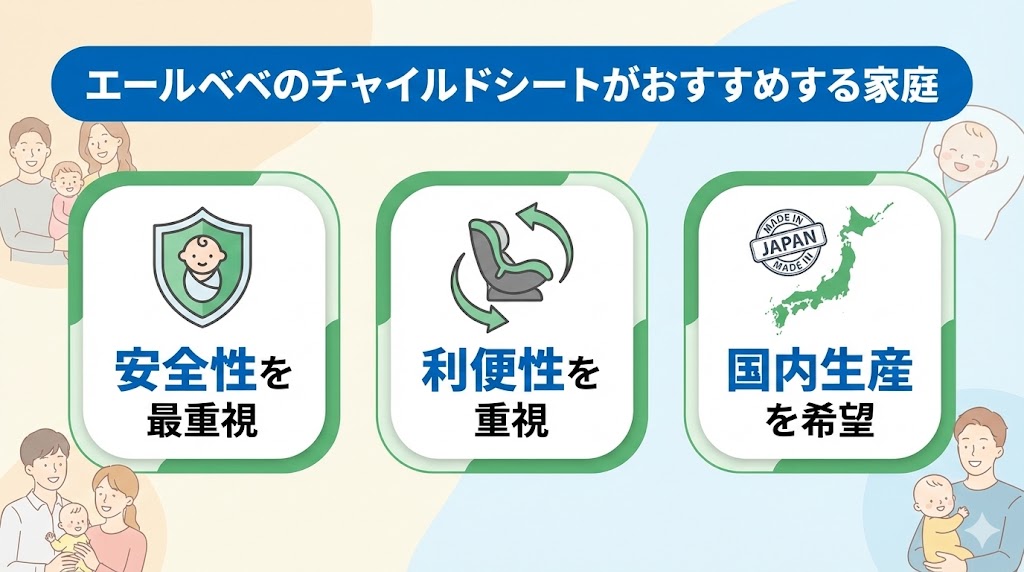 エールベベ
おすすめ
チャイルドシート