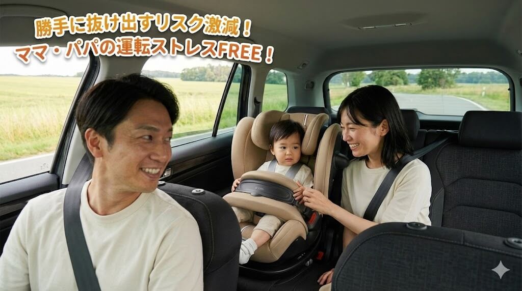 サイベックス
パラスG3
口コミ
肩ベルト
抜けだし防止