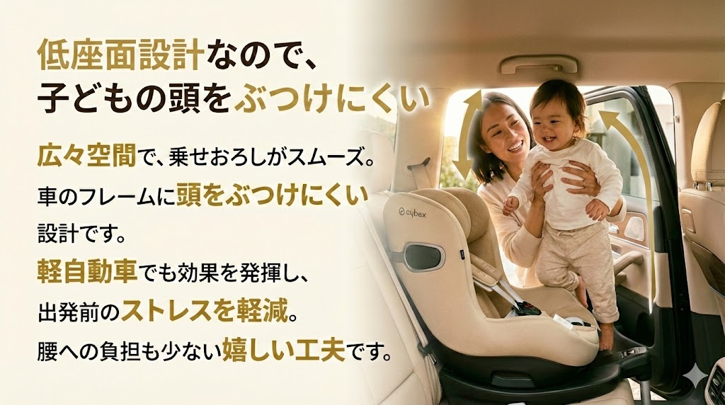 サイベックス 
シローナGi i-Size
口コミ
良い
低座面設計