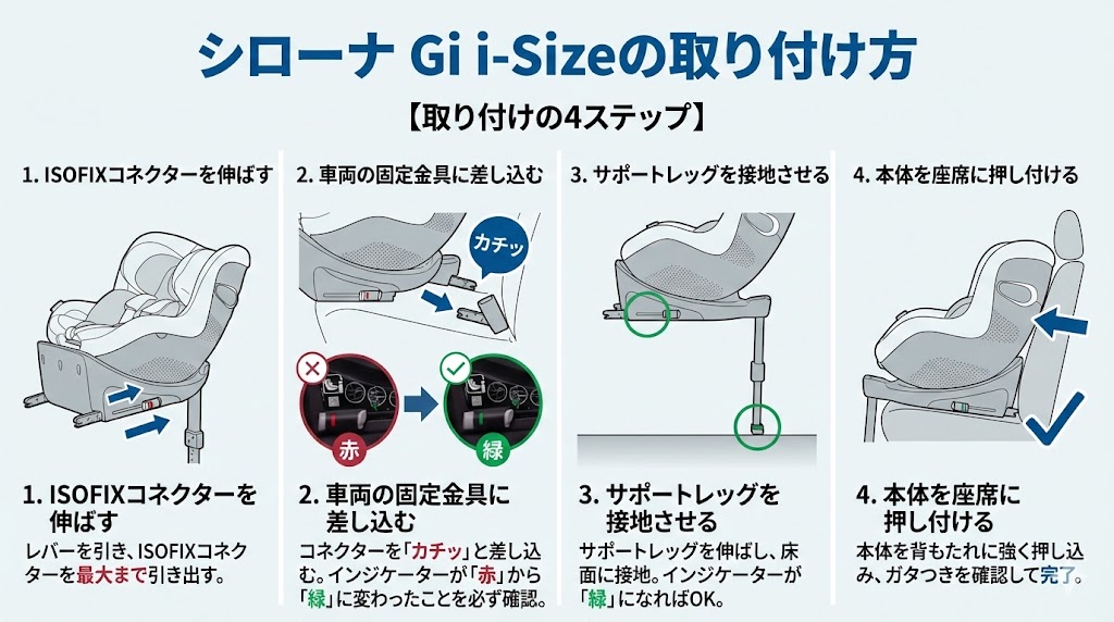 サイベックス 
シローナGi i-Size
口コミ
チャイルドシート
取り付け方