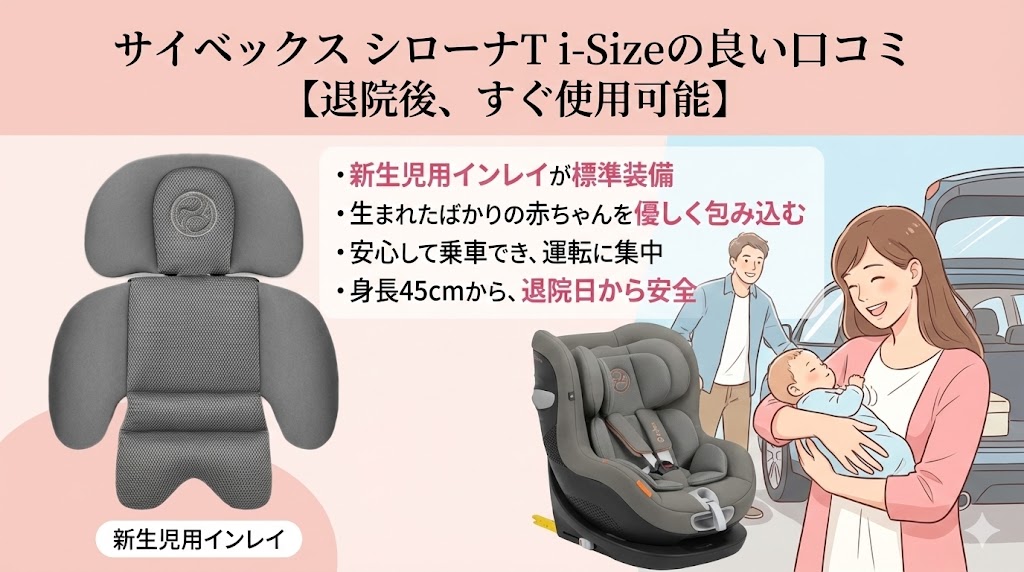 サイベックス
シローナT i-Size
口コミ
良い
新生児