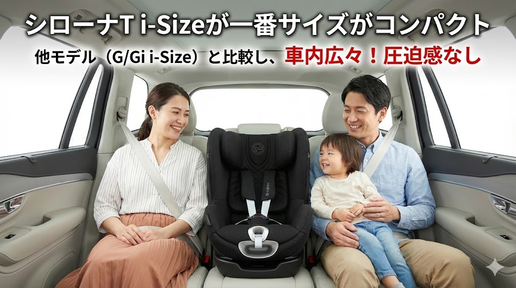 シローナT i-Size
シローナ G i-Size
シローナ Gi i-Size
比較
違い
サイズ
コンパクト