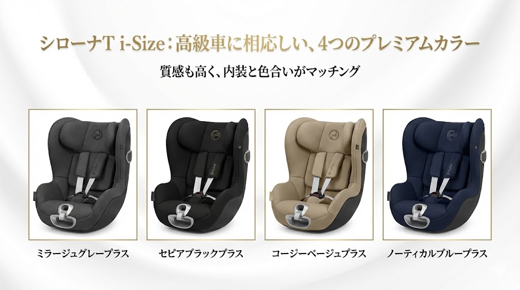シローナT i-Size
比較
違い
カラーバリエーション