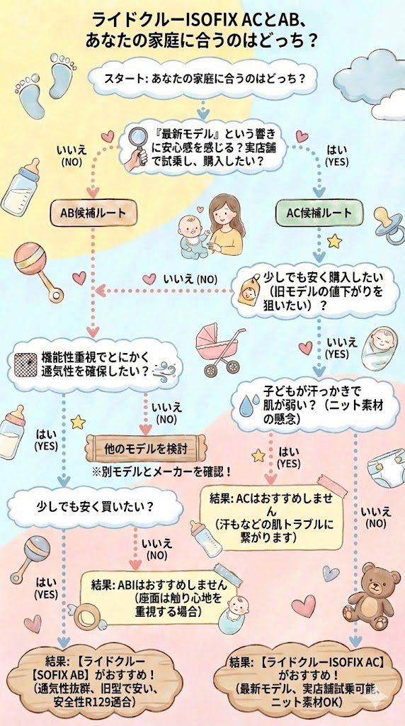 ライドクルーISOFIX AC
ライドクルーISOFIX AB
判断シート