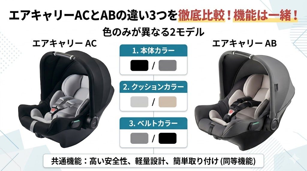 エアキャリーac
エアキャリーab
カラー
違い
