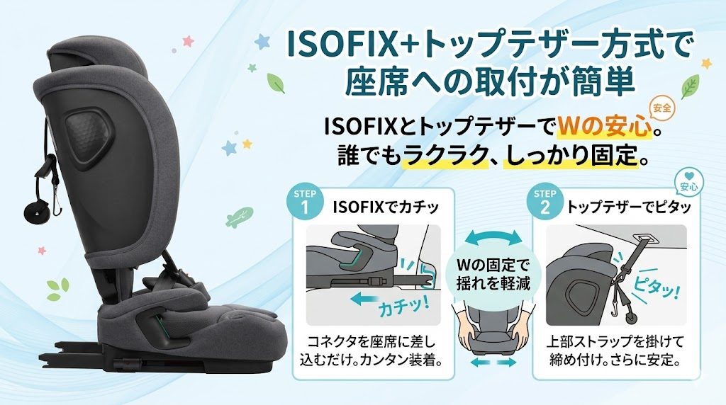 ジョイトリップアドバンス
isofix
トップテザー
取付