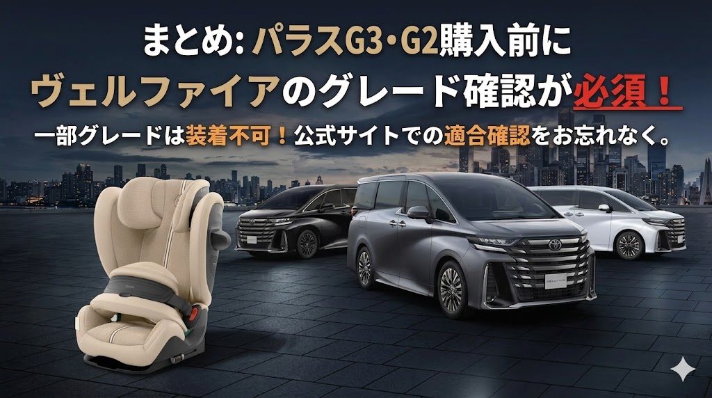 パラスG3・G2
ヴェルファイア
まとめ