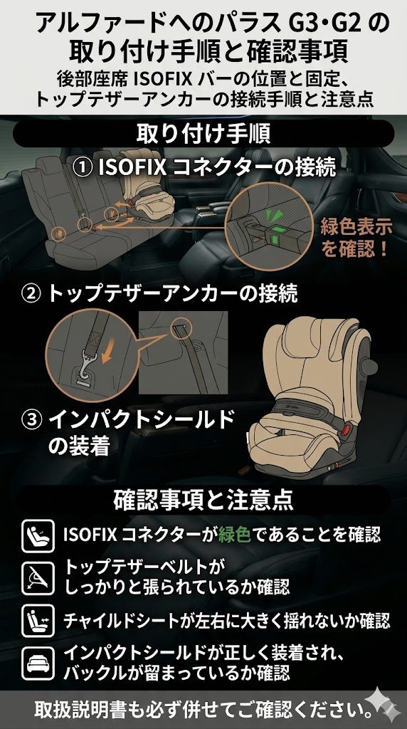 パラスG3・G2
アルファード
取り付け手順