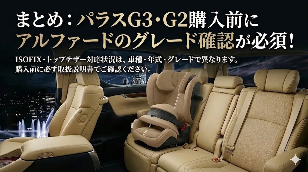 パラスG3・G2
アルファード
まとめ