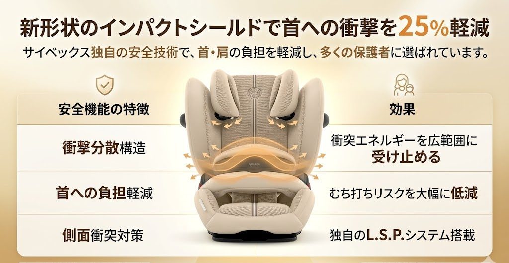 サイベックス
パラスG3
インパクトシールド
衝撃
25%軽減