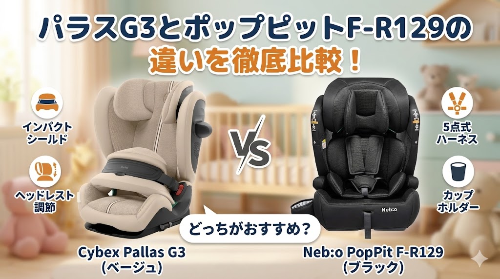 サイベックス,パラスG3,ネビオ,ポップピットF-R129,違い,比較