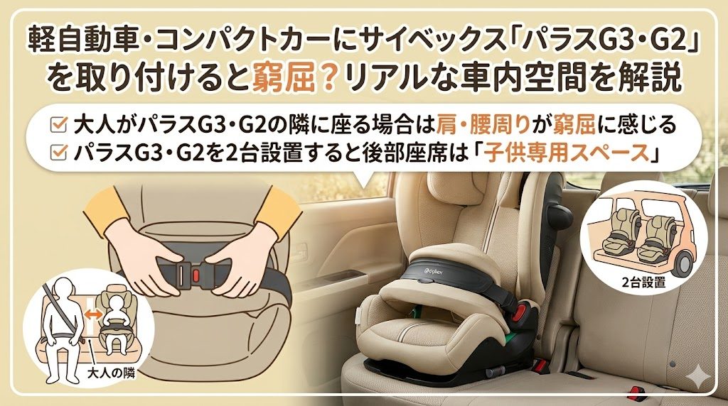 パラスg3
パラスg2
軽自動車・コンパクトカー
車内空間
窮屈