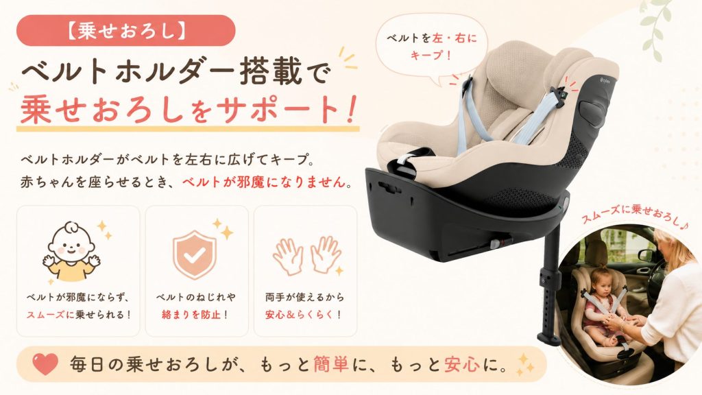 シローナg3
シローナg i-size
ベルトホルダー
乗せおろし
サポート
