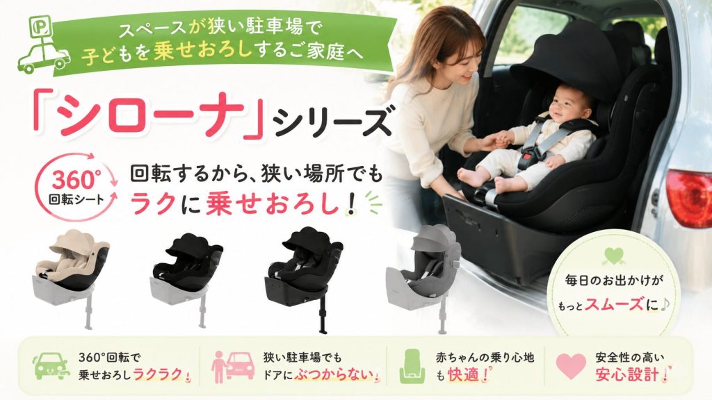 サイベックス
シローナ
狭い駐車場
乗せおろし